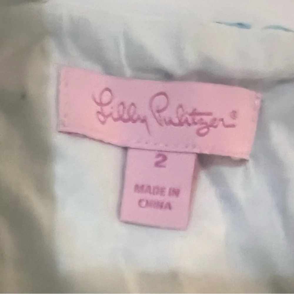 Lilly Pulitzer Grayes Breakwater Blue Daisy Shift Dress Size 2 Dance All Over - Picture 7 of 13